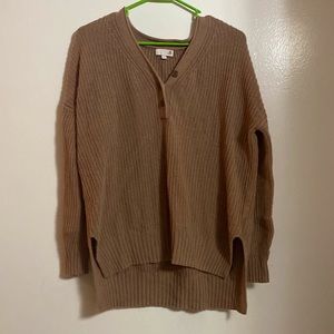 oversized rose gold pullover sweater